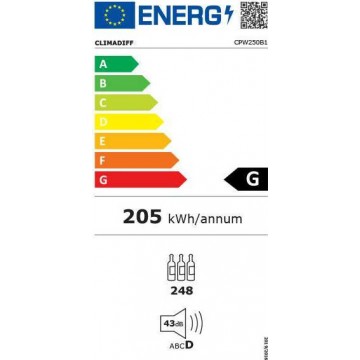 Climadiff CPW250B1 Συντηρητής Κρασιών 248 Φιαλών